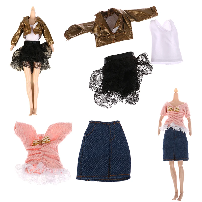 

30 см Одежда для куклы, модная повседневная одежда из двух частей, модный костюм для Барби, аксессуары для кукол
