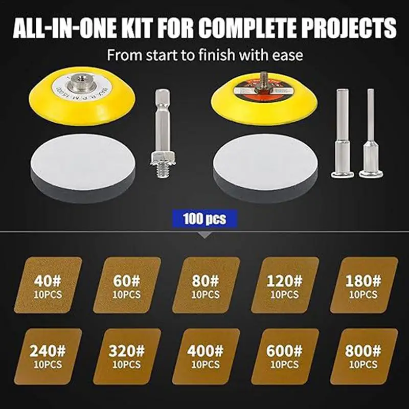 Насадка для шлифовальной машинки 107 шт. 3 дюйма