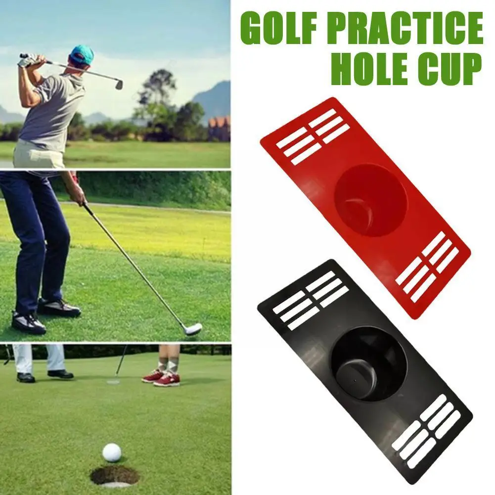 

Indoor Golf Practice Hole Cup Red Black Color Plastic Material Putting Training Aid Hole Ball Regulation Cup For Home Yard N2N3