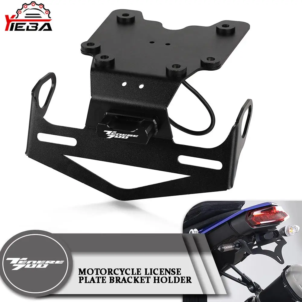 

Motorcycle TENERE700 License Plate Bracket Holder With LED Light For Yamaha Tenere 700 Rally T7 XTZ700 TX690Z 2019 2020 2021