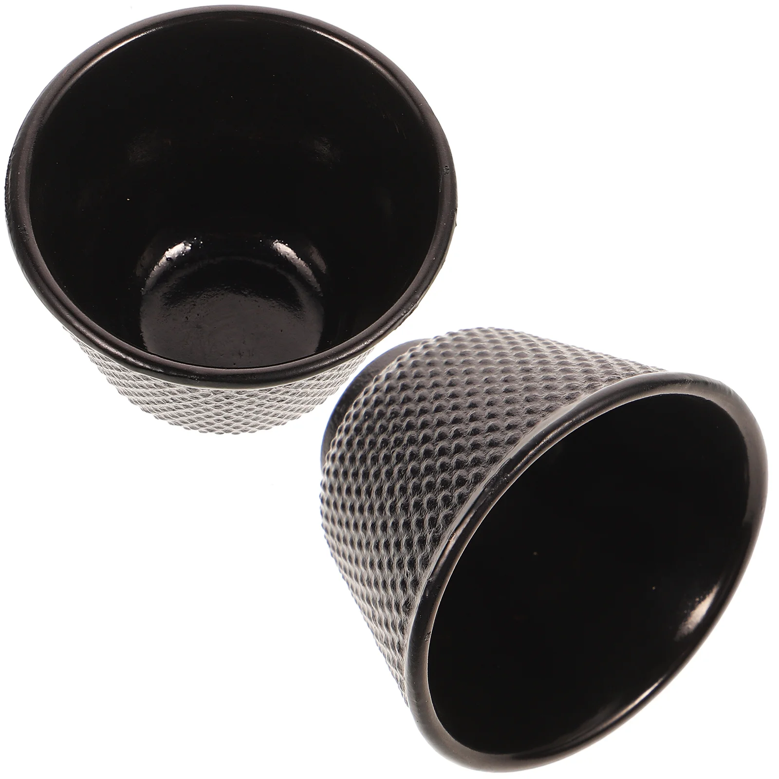 

2 Pcs Cast Iron Teacup Kung Fu Teaware Japanese Style Business Suit Retro Vintage Cups