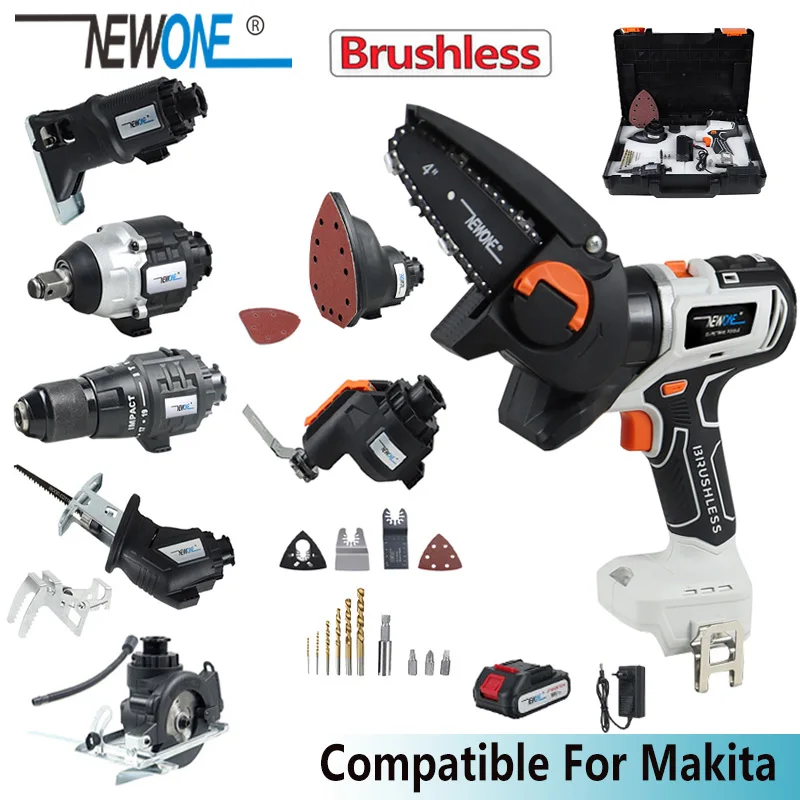Cordless Brushless Chainsaw Sander Impact Drill Wrench Multitool  Circular Saw Electric Drill Oscillating Tool For 18V Makita