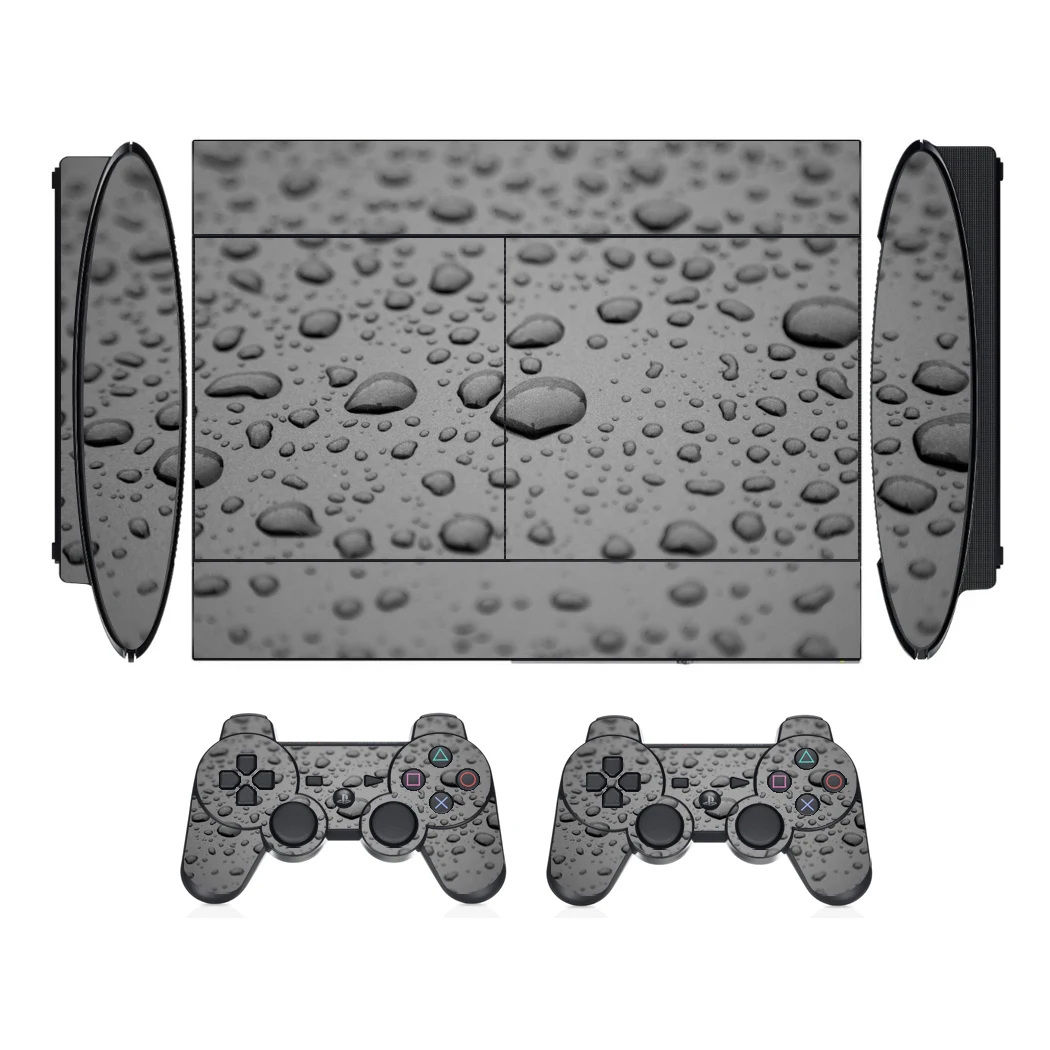 Виниловая Защитная Наклейка в виде капли воды для Sony PS3 Super Slim и 2 Наклейки на чехлы