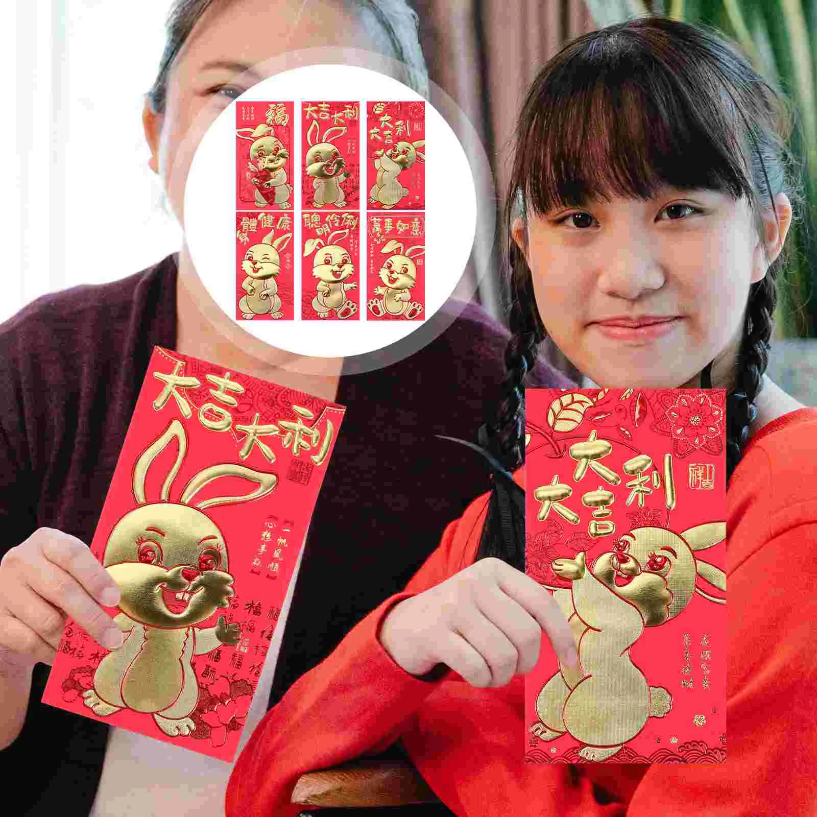 

Red Year Money Envelope Envelopes Chinese New Packet Rabbit Pocket Spring Festival Bag Packets Hongbaolucky The Wedding Hong Bao