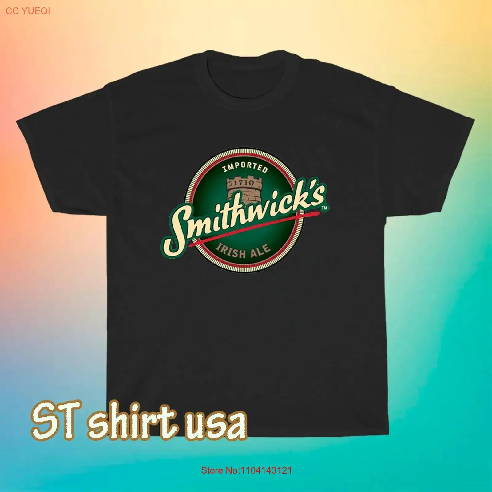 Фото Новая футболка с классическим логотипом Smithwick, забавная футболка с логотипом, размеры от S до 5XL, винтажная, мягкая, стильная, с графическим принтом, для повседневной носки. №1