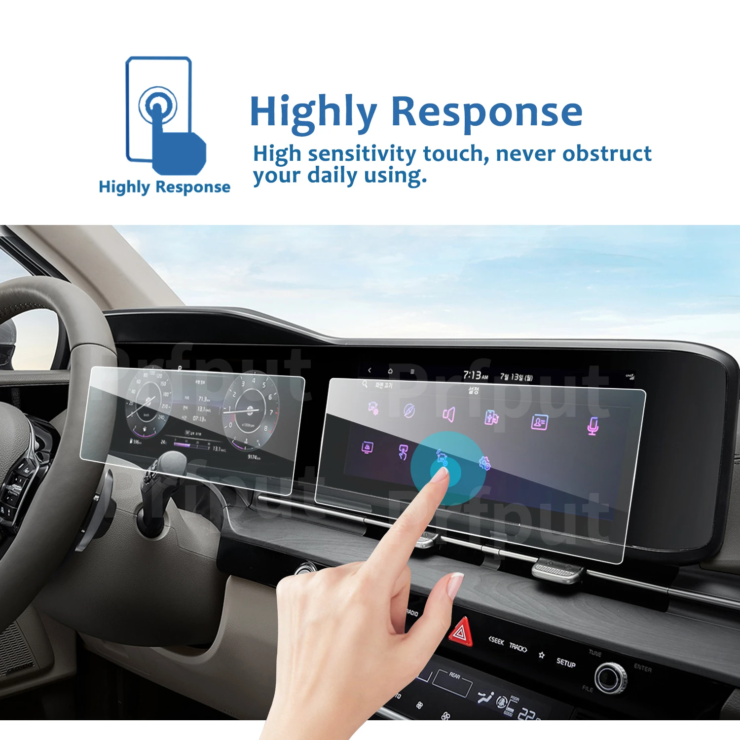 

Автомобильный мультимедийный протектор экрана для карнавала KA4 12,3 дюйма 2021 с радио и ЖК-дисплеем Защитная пленка для автомобильного интерьера