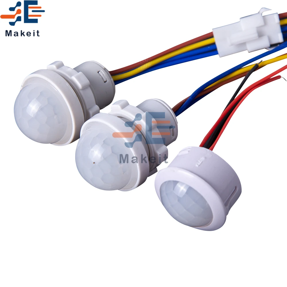 Светодиодный светильник с пассивным инфракрасным датчиком движения, лампочка, переключатель, умный водонепроницаемый уличный светильник с датчиком движения