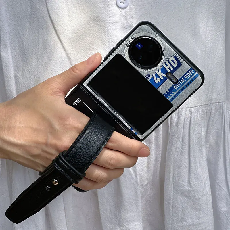 Pattern Folding Screen Portable Wristband Protective Leather Cover