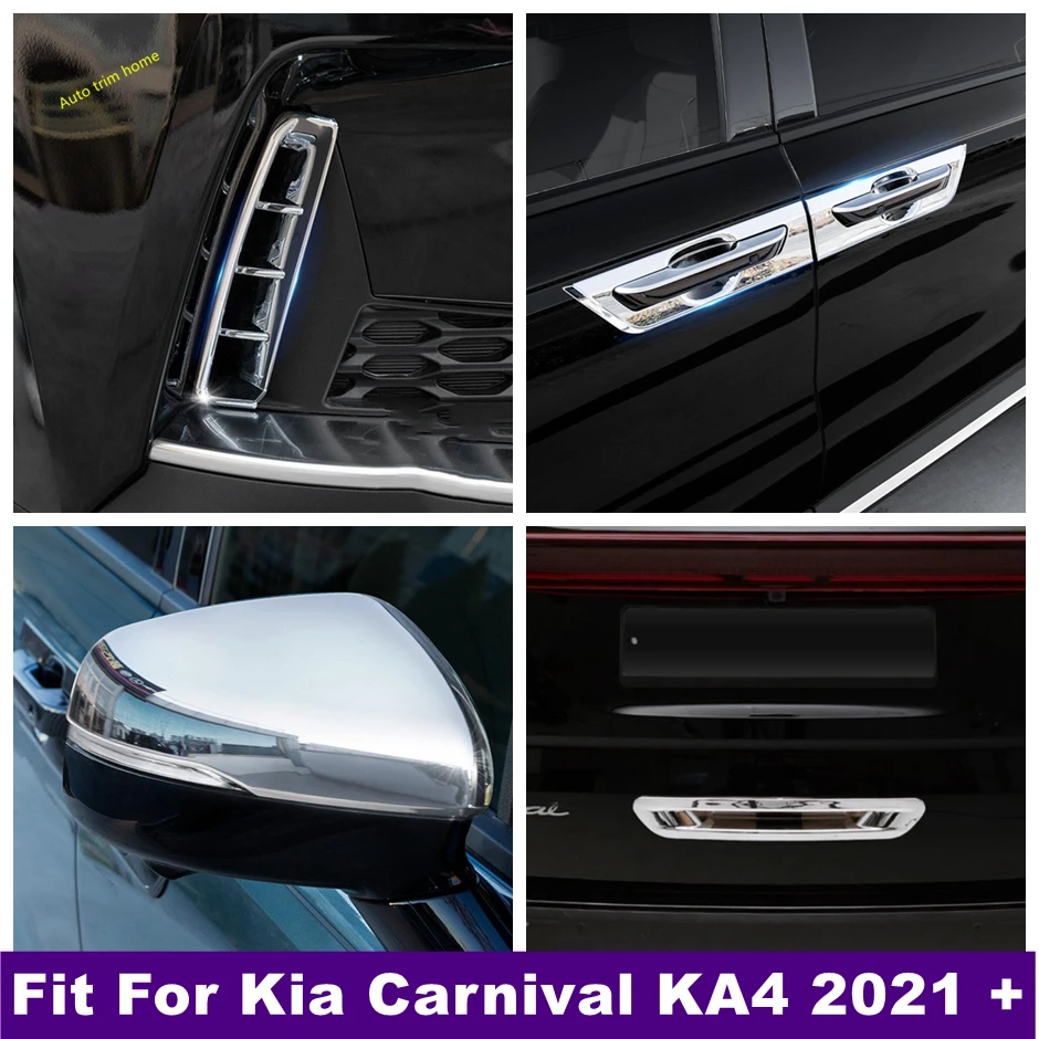 

Front Fog Lights Lamps Eyelid Eyebrow Rearview Mirror Rear Door Handle Bowl Cover Trim Chrome Fit For Kia Carnival KA4 2021 2022