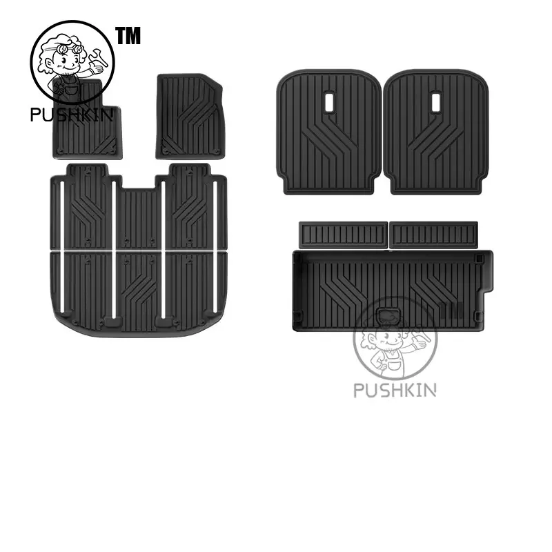 

Автомобильные коврики для ZEEKR 9X 2025 2026 6 мест, водонепроницаемая накладка на багажник для ног, чехол для левой руки, автоаксессуары для водителя