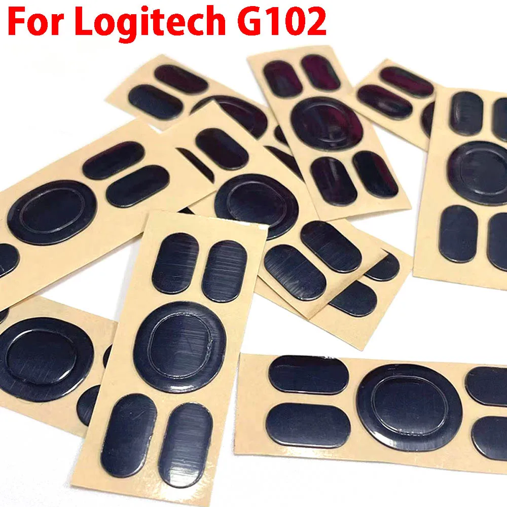 

1set Hot sale Mouse Feet Skates Pads For Logitech G102 wireless Mouse White Black Anti skid sticker replacement
