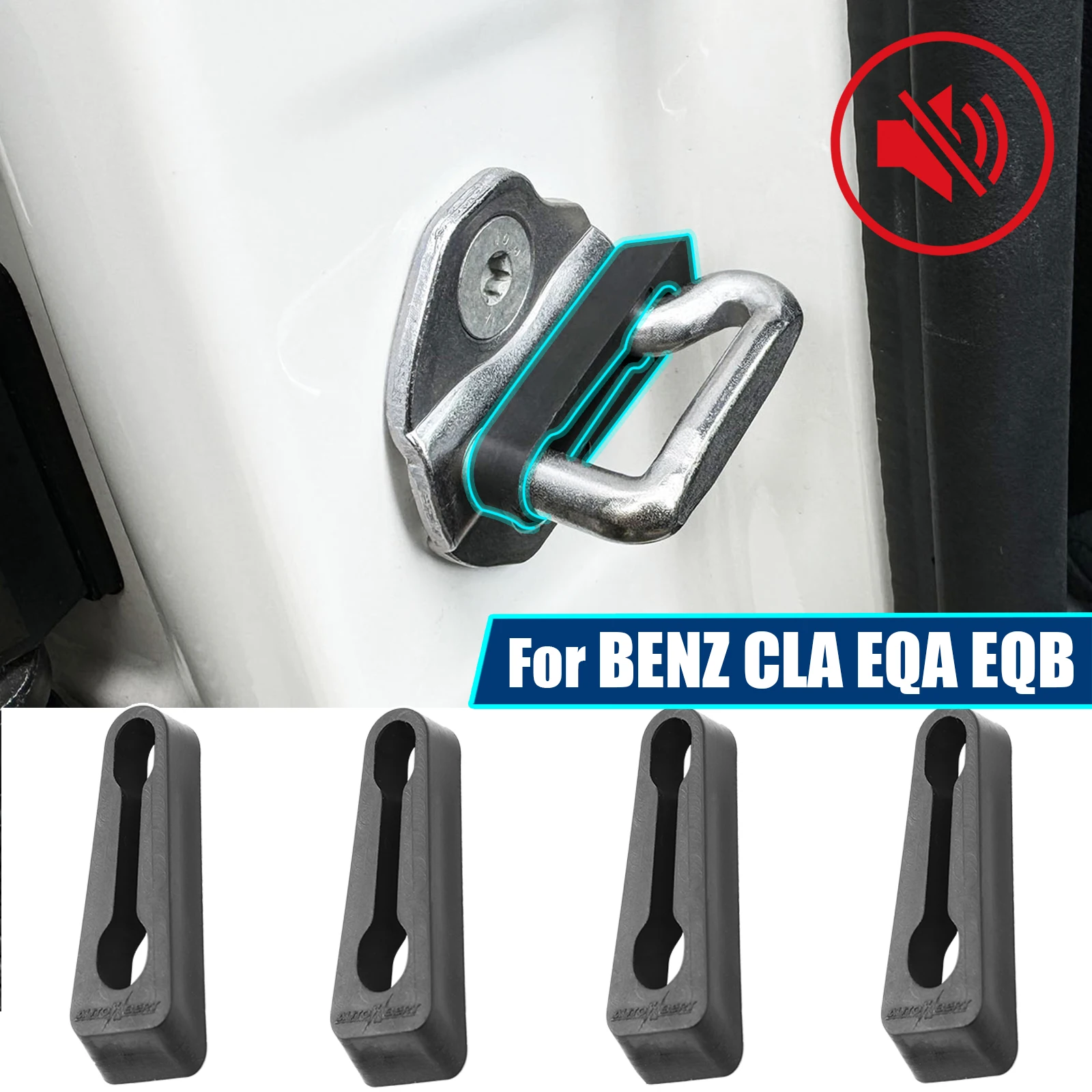 

Демпфер буфера дверного замка для Mercedes Benz A B C E Class GLA GLB GLC EQB CLA C200 E300 Creaking Noise Gap Seal Stopper Deadener
