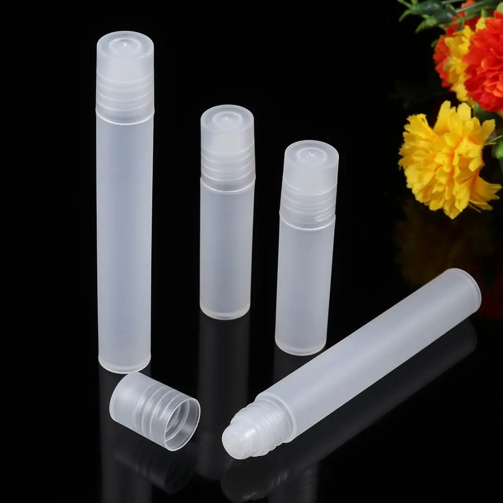 

5/10ML Travel Refillable Home&Living Transparent Frosted Glass Container Perfume Roller Ball Empty Essential Oil Bottle