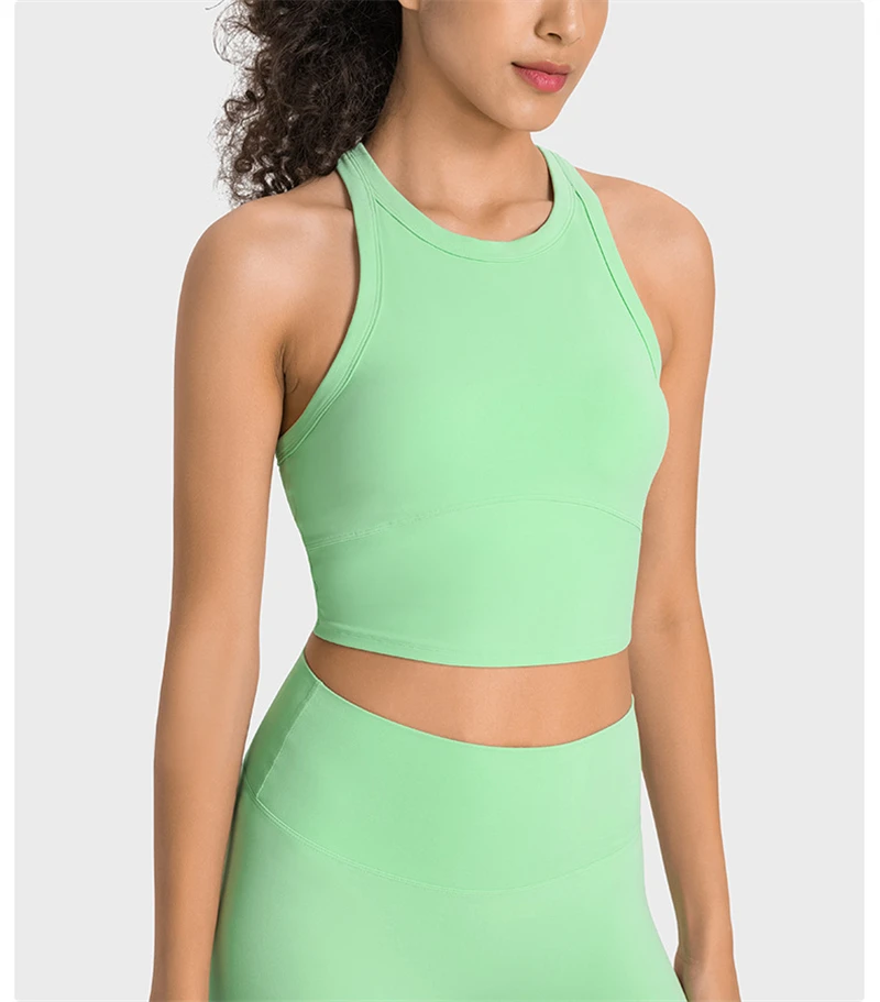 Sports Bra Women High Neck Yoga Crop Top Fitness Tank Top Plus Size Sexy Underwear With Chest Pad Gym Sportswear Free Shipping