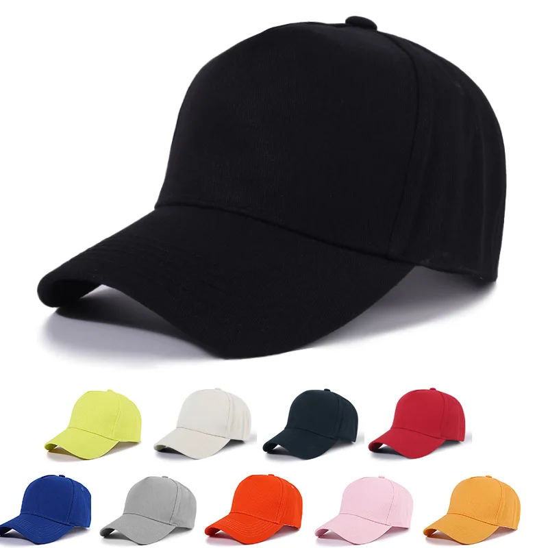 

1 Piece Customized LOGO Cotton Baseball Cap Adult Popular Embroidery Caps Men Pure Color Peaked Cap Outdoor Casual Women Hat