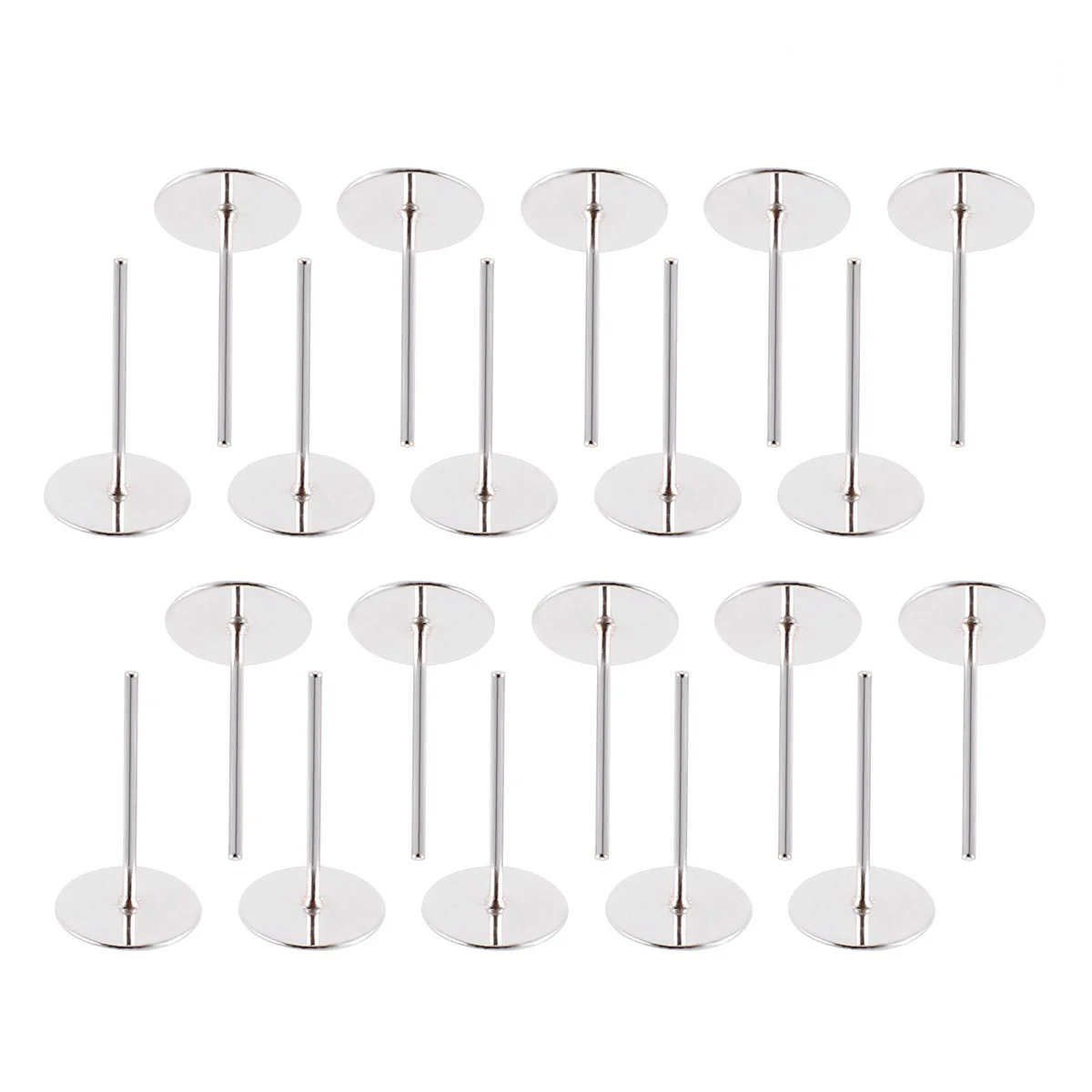 

200pcs Ear Studs Simple Decor Earring Ear Stud for Woman Lady Female (6mm, Silver)