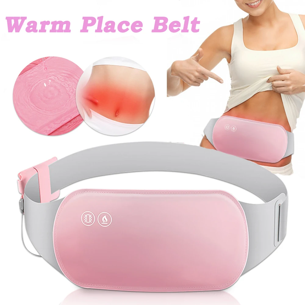 

Electric Menstrual Warm Belt Menstrual Period Pain Relieve Materals Waist Moxibustion Massager Washable Heating Uterus Belt Pad