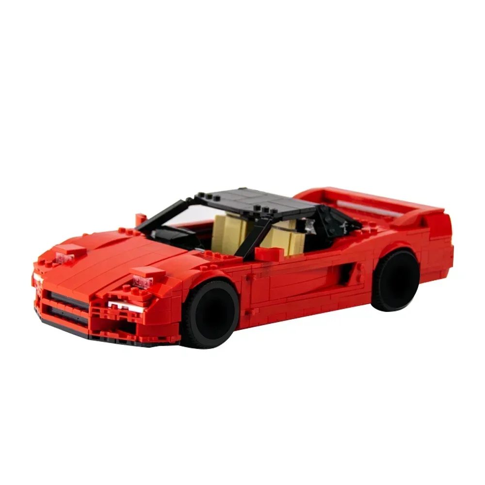 EKbricks MOC MOC-93304 NSX 1990 модель автомобиля кирпичи классический красный суперкар