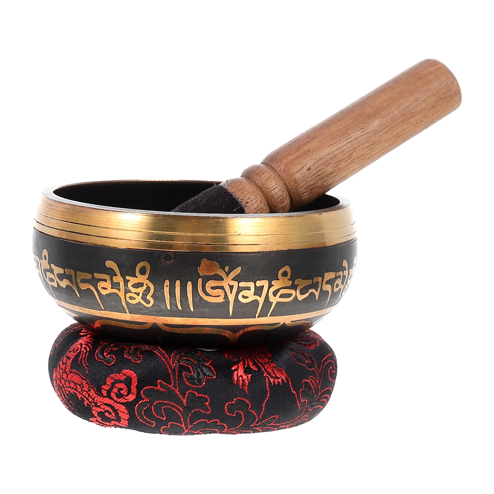 

Singing Bowl Sound Wood Rod Copper Flat Bottom Hand Making Mallet Mat Yoga