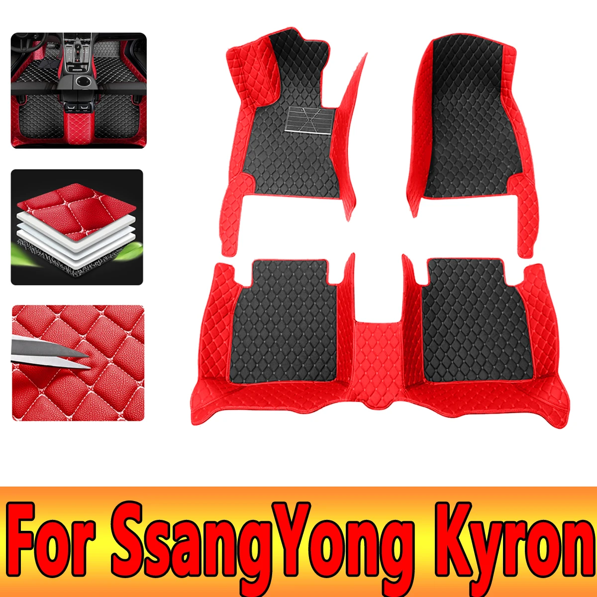 

Автомобильные коврики для SsangYong Kyron 2005 ~ 2014, защитный коврик, роскошные автомобильные коврики, кожаные коврики, набор автомобильных аксессуаров Micro Kyron