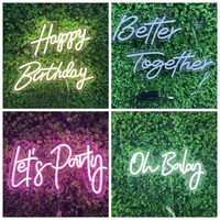 happy birthday wedding led neon signs light for party indoor outdoor oh baby neon light sign wedding party decoration