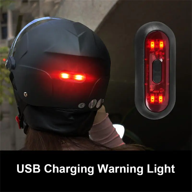 Bike Taillight USB Rechargeable Motorcycle Bicycle Helmet Taillamp Safety Signal Warning Lamp Waterproof LED Light Rear Lamp