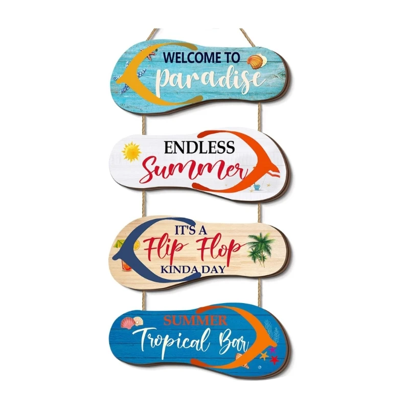 

Wood Flip Flop Wall Hanging Beach Theme Wedding Holiday Decoration