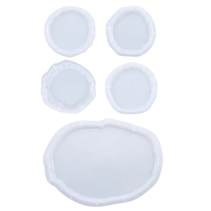 

5Pcs Irregular Tray Molds DIY Resin Coaster Molds Small Silicone Tray Molds