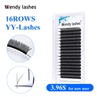 16 рядов YY-образных ресниц для наращивания, ресницы с двумя кончиками CD, изгиб, ручная работа, высококачественные стеклоочистители, индивидуальные мягкие ресницы