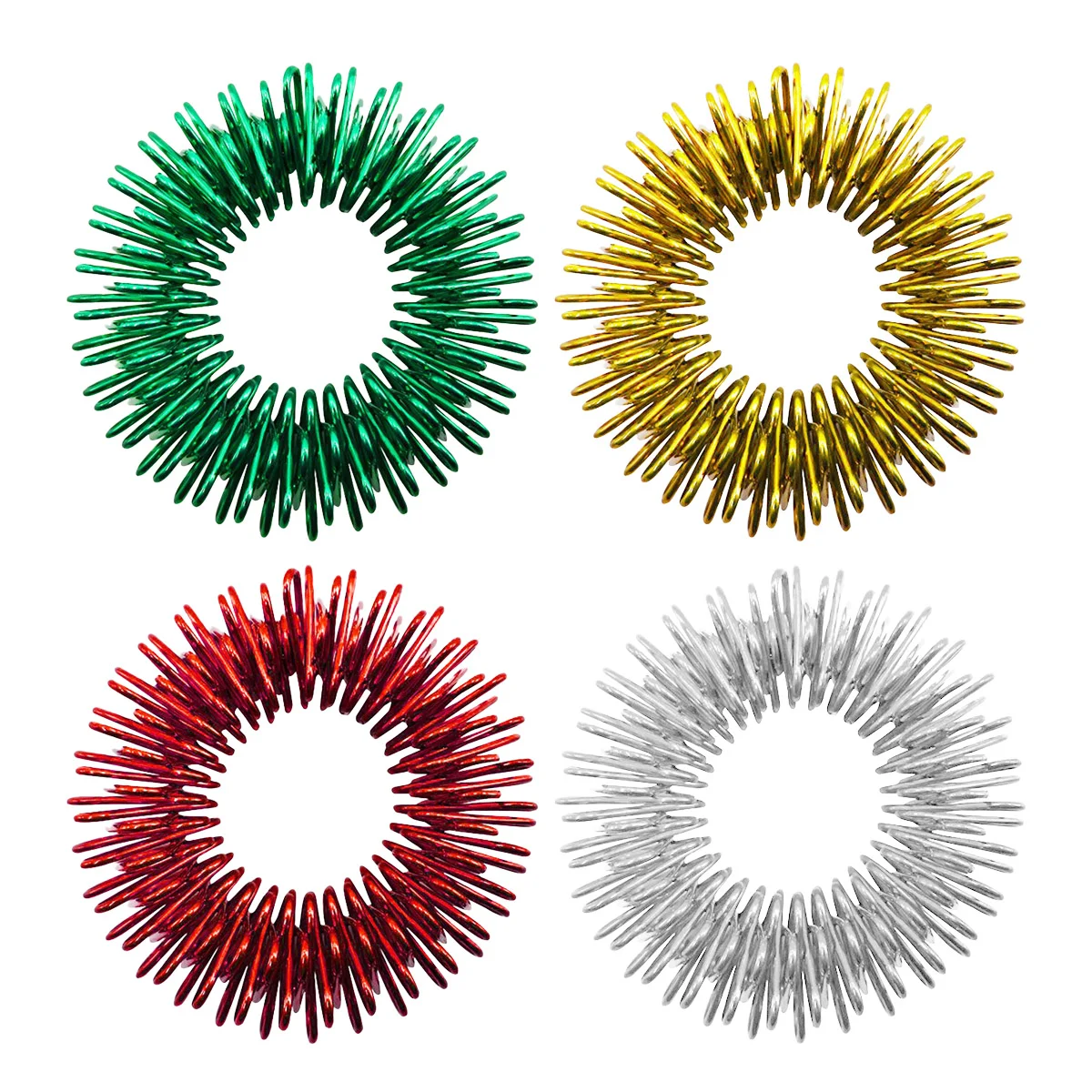 

15pcs Finger Sensory Rings Spiky Finger Band Stainless Steel Finger Acupressure Ring Classroom Supplies for Children Adults