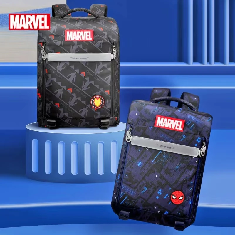 2022 Disney New School Bag For Boys Primary Middle Student Shoulder Orthopedic Backpack Iron Spider Man Captain America Mochilas