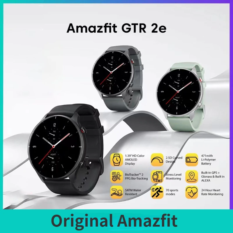 

Original Amazfit GTR 2e 1.39'' Smartwatch Heart Rate Monitoring 90 Sports Modes Sleep Analysis Fitness Tracking Smart Watch Men