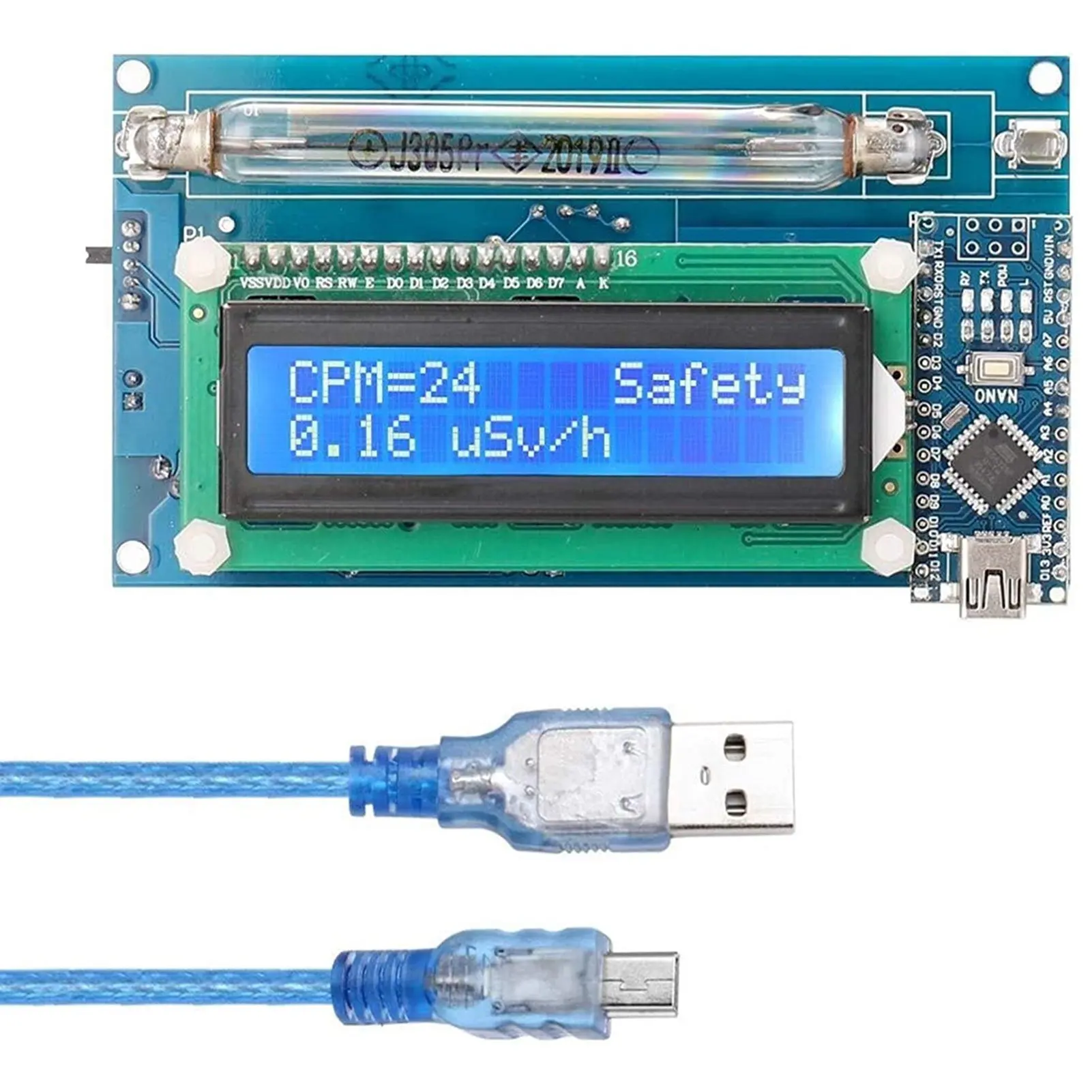 

Assembled DIY Geigercounter Kit Geigercounter Radiation Detector Module Portable Geigercounter For Gamma Beta Ray