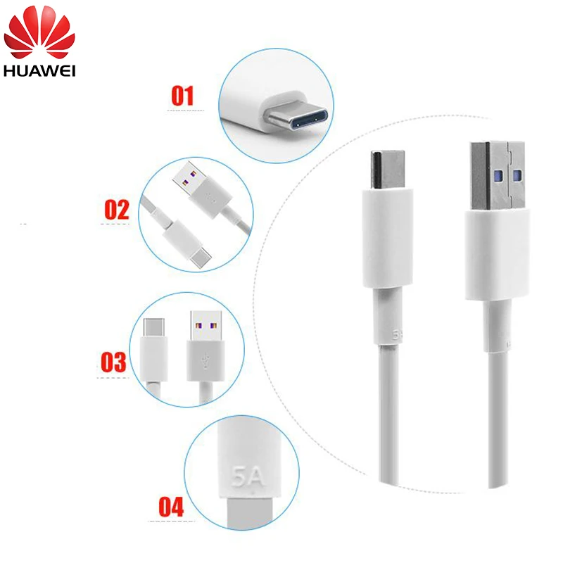 Оригинальное быстрое зарядное устройство Huawei Supercharge 40 Вт 10 в 4A EU адаптер 5A Type C