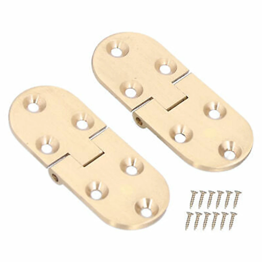 

2pcs Hinge 180 Degree Foldable Hinge Screw Set Pure Copper Concealed Flap Hinge For Folding Table Wooden Chests Drawer Hardware
