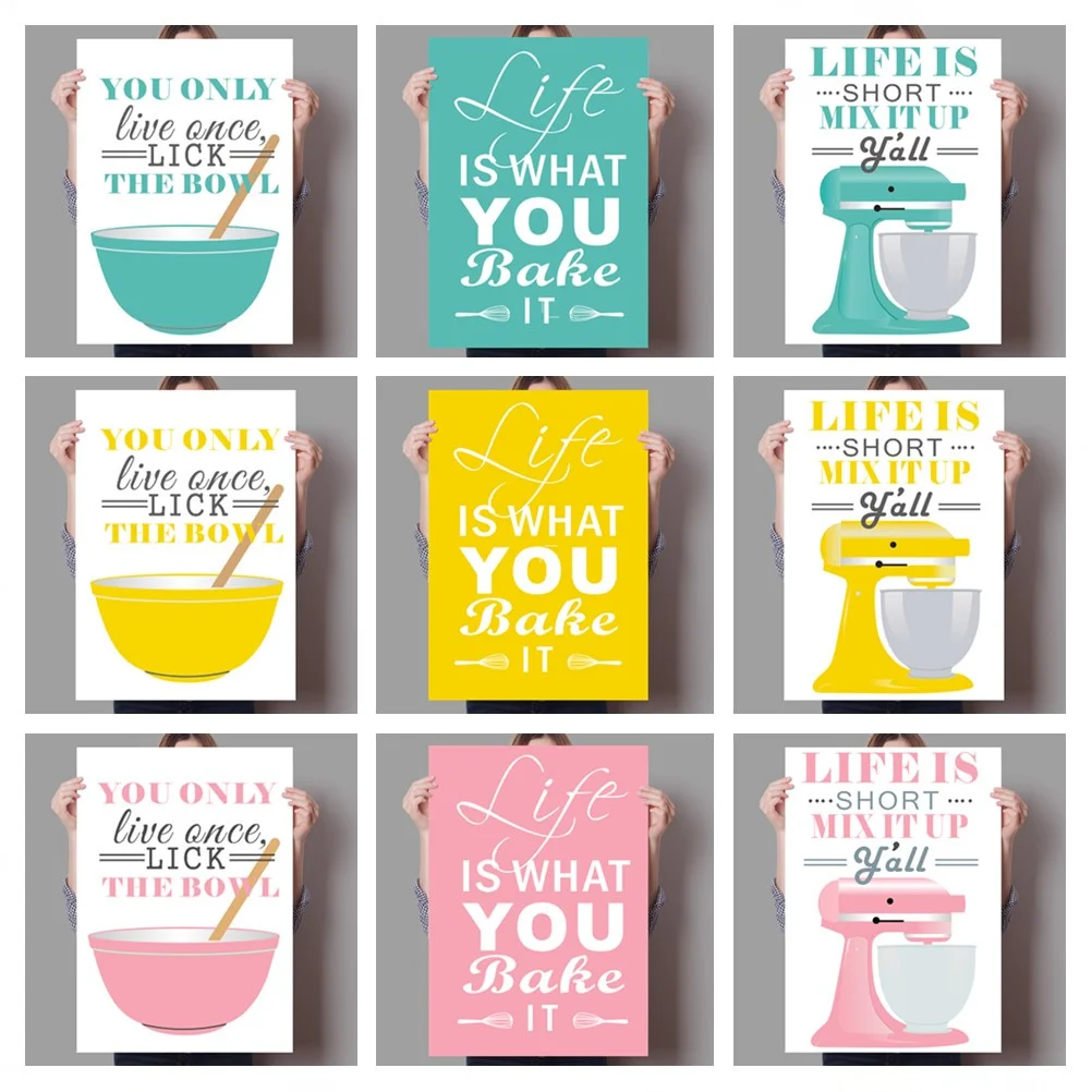 

Okhotcn выпечка холст картина жизни цитаты постеры Холст Картина настенное Искусство Картины Гостиная Декор кухня столовая комната подарки