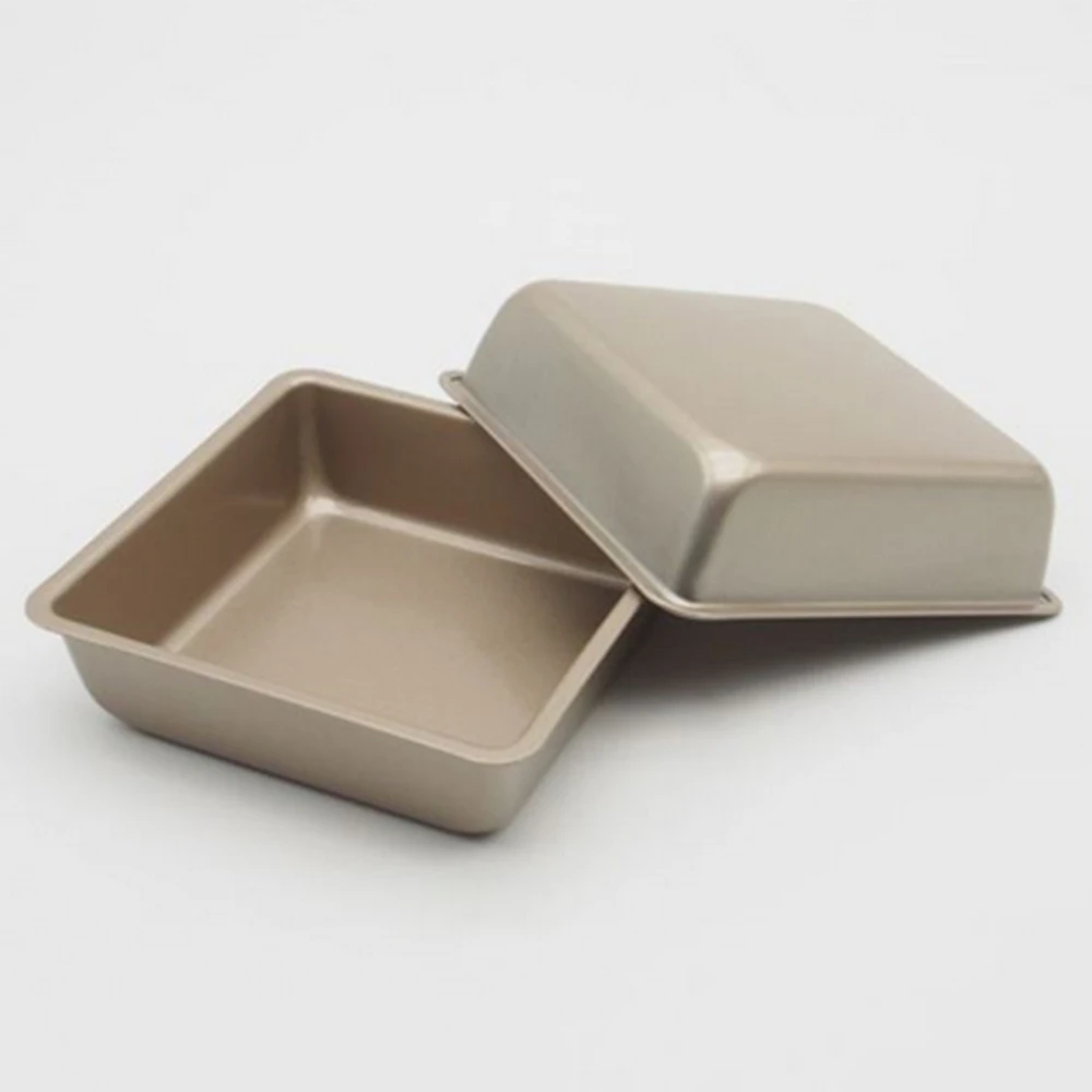 

4 inch Cake Pan Bakeware Baking Bread Dish High carbon steel Kitchen Mini Mould Non-Stick Non-toxic Pizza Square