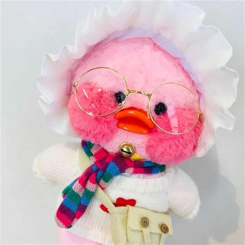 

30cm Cartoon Cute LaLafanfan Cafe Yellow Duck Plush Toy Stuffed Soft Kawaii Duck Doll Animal Pillow Toy Gift For Kids Children
