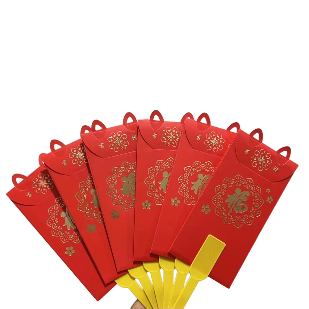 

New Year Red Envelopes Extra Thick Gifts High Quality Red Money Bag Red Money Envelope Chinese New Year Plastic