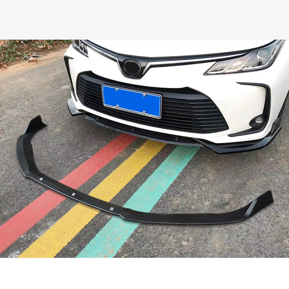 

Universal 3 Pieces Car Front Bumper Canard Lip Splitter Body Shovels Bumper Lip Spoiler Replacement Fit for 2018-2019 Accord