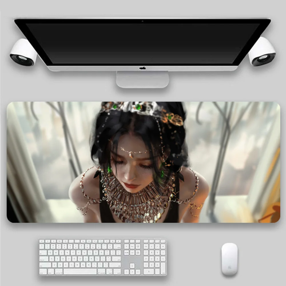 

Gaming Mousepad Ghost Blade 90X40 Large Sizes DIY Sexy Anime Mat Locking Edge XXL Gamer Personalized Rubber Keyboard Mouse Pad