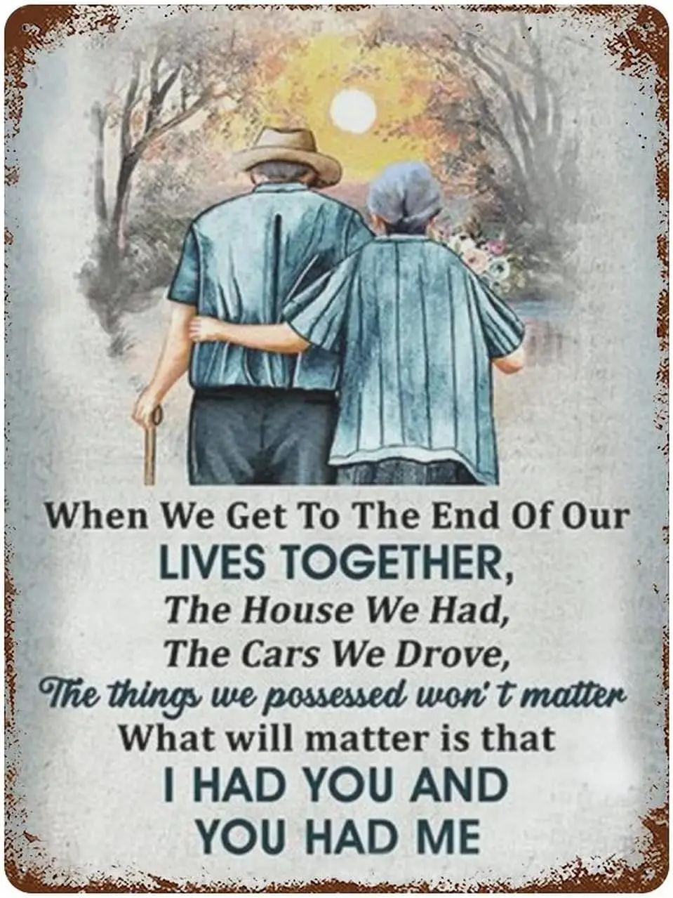 Vntge Metl Tn Sgn My Wfe Пара Gft From Husbnd Old Couple Vlentne's Dy Забавная новинка Ktchen Br Club Grge Grden