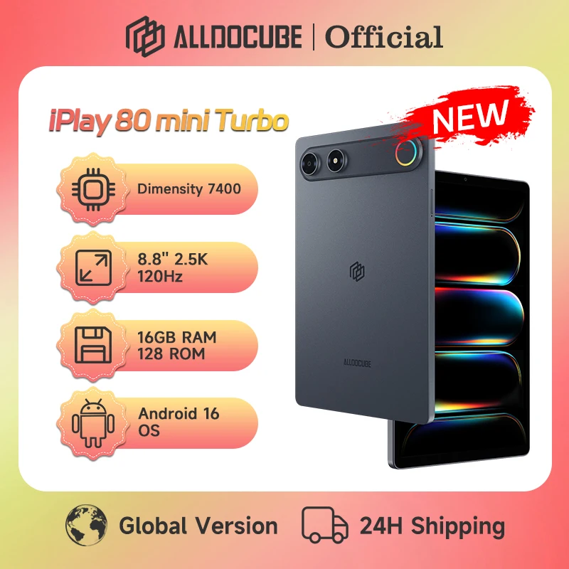 Фото Планшет ALLDOCUBE iPlay 80 mini Turbo 8.8'' 2.5K 120Hz Dimensity 7400 16GB RAM 128GB ROM Android 16 6500mAh 4G LTE №1