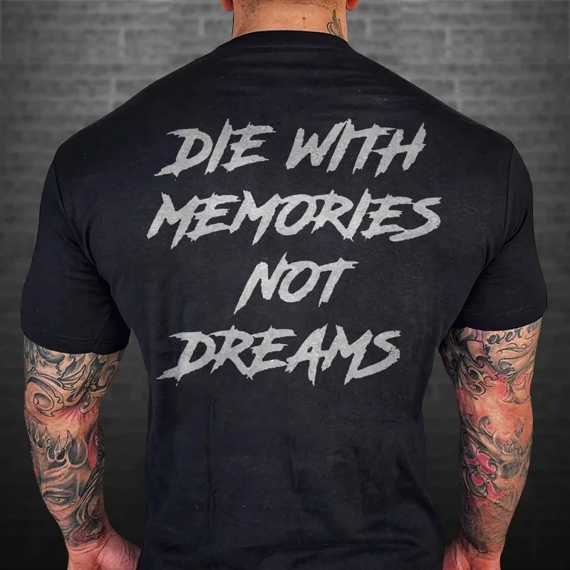 

Мужская Повседневная модная футболка Rheaclot Die In Memory Is Not A Dream с принтом