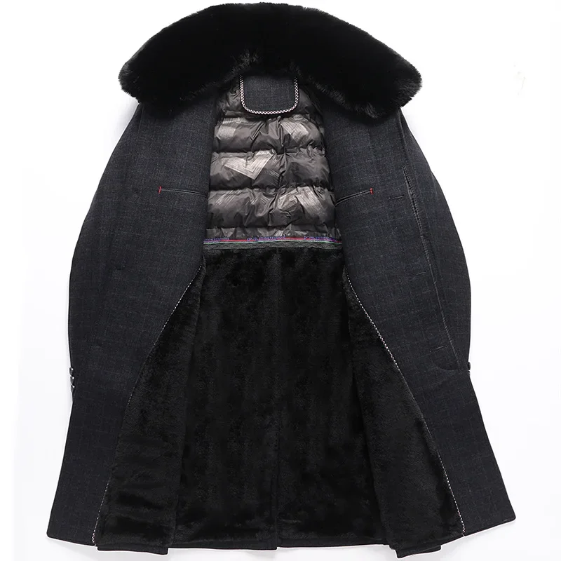 Зимнее пуховое пальто с длинными рукавами 2023 мужская повседневная деловая