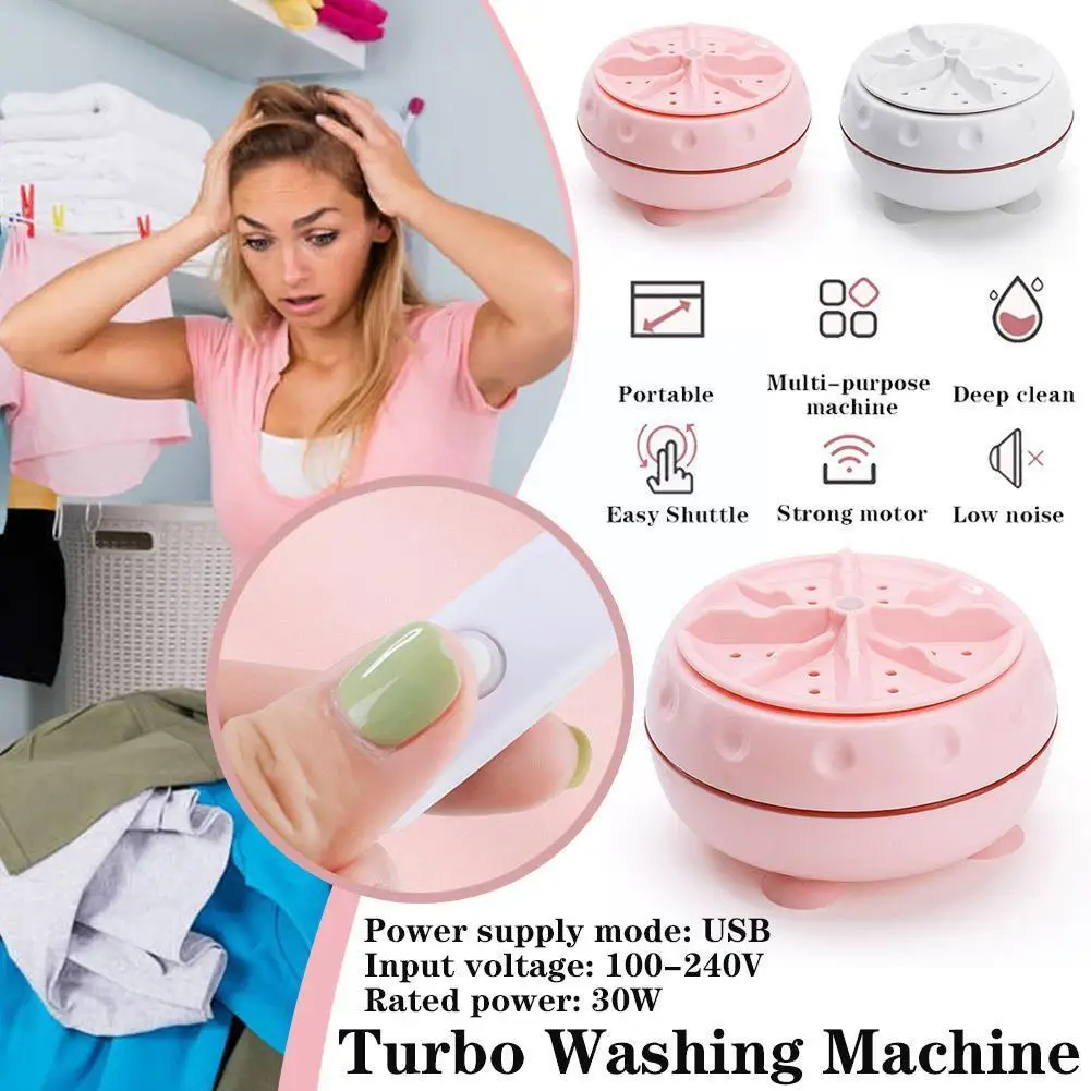 

Портативная Ультразвуковая мини-стиральная машина с турбо питанием от USB, удаляет грязь, мойка одежды, мойка для путешествий A8Z4
