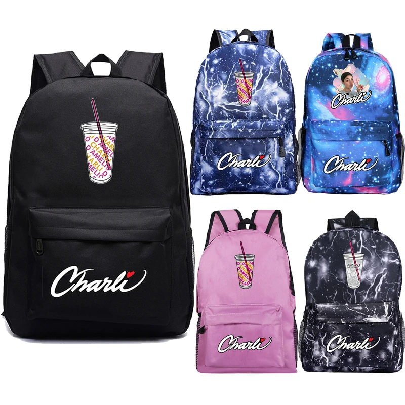 Charli Damelio Backpack Ice Coffee Splatter Rucksack School Bags Girls School Bag Boys girls Kids Bagpacks Children's Knapsack