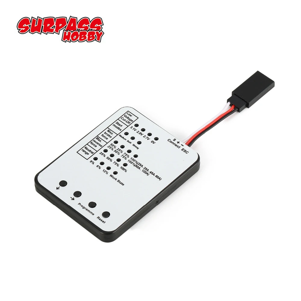 

SURPASS HOBBY LED Program Card 25A 35A 45A 60A 80A 120A ESC Electronic Speed Controller Programming for RC Car Crawler Part Toys