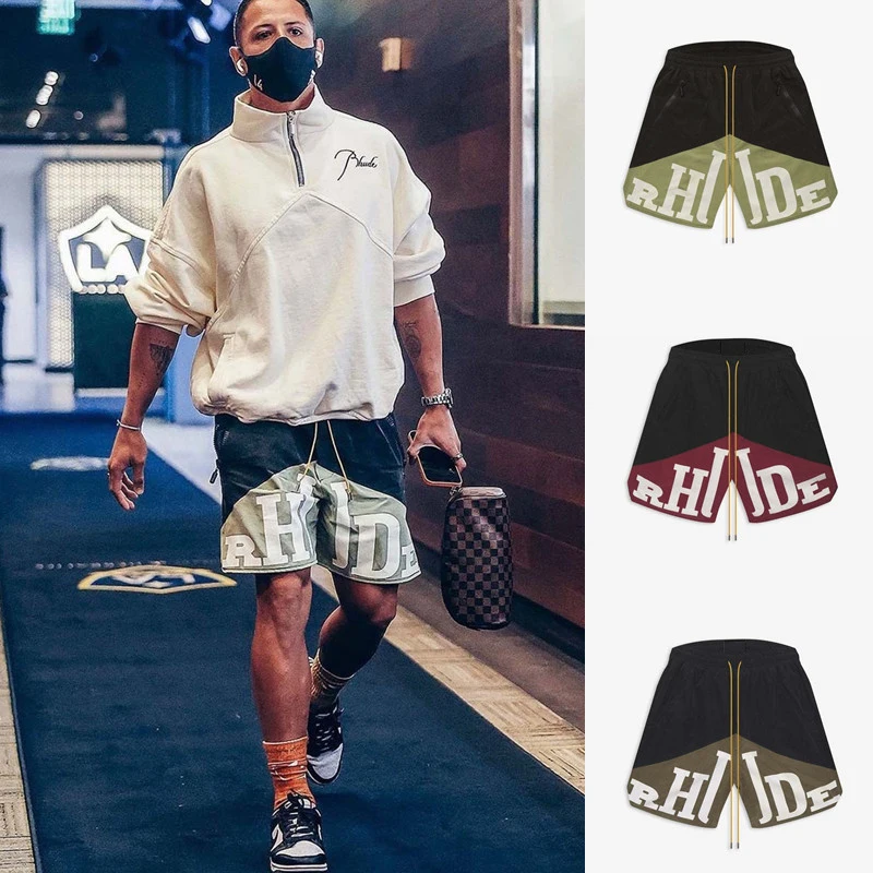 

New Summer Fashion Trend Mens Clothing Sports Casual Men Shorts American Hip Hop Style Loose Basketball Training Five Point Pant