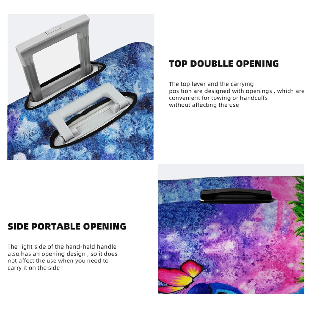 Personalized Luggage Covers High Elastic Suitcase Cover Travel Accessory Fabric Protects Luggage From Dust And Scratches